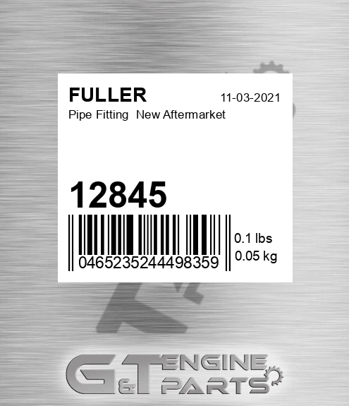 12845 Pipe Fitting New Aftermarket