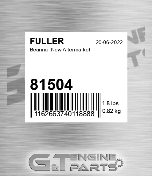 81504 Bearing New Aftermarket