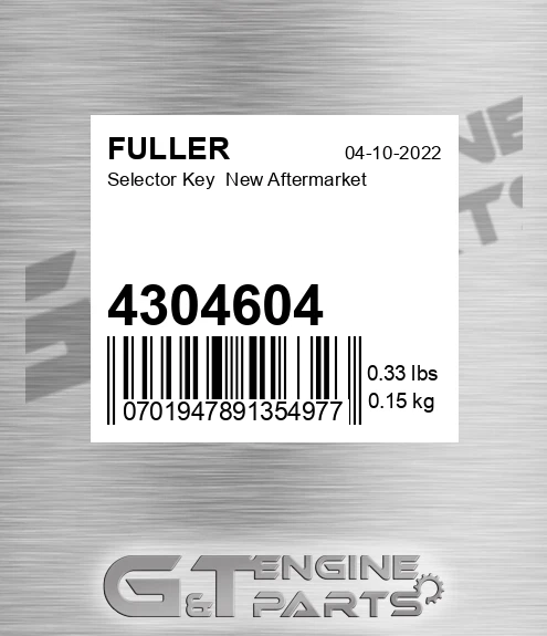 4304604 Selector Key New Aftermarket