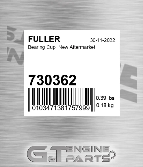 730362 Bearing Cup New Aftermarket