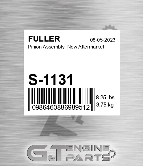 S-1131 Pinion Assembly New Aftermarket