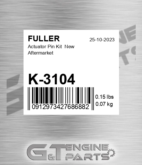 K-3104 Actuator Pin Kit New Aftermarket