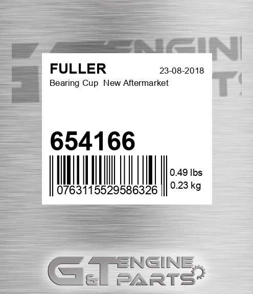 654166 Bearing Cup New Aftermarket