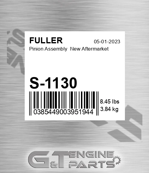 S-1130 Pinion Assembly New Aftermarket
