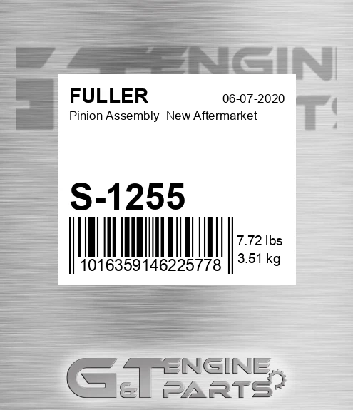 S-1255 Pinion Assembly New Aftermarket