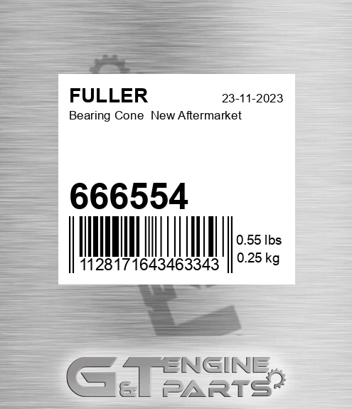 666554 Bearing Cone New Aftermarket