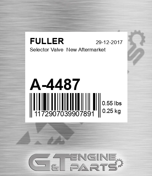 A-4487 Selector Valve New Aftermarket