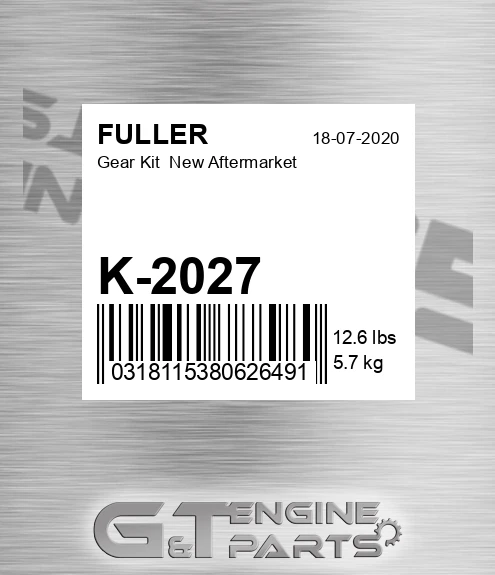 K-2027 Gear Kit New Aftermarket