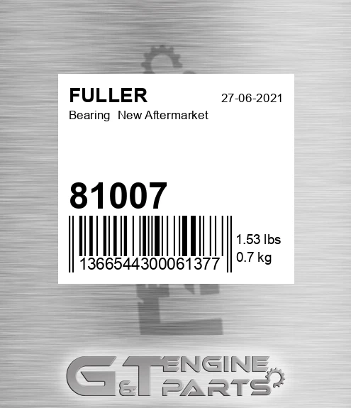 81007 Bearing New Aftermarket