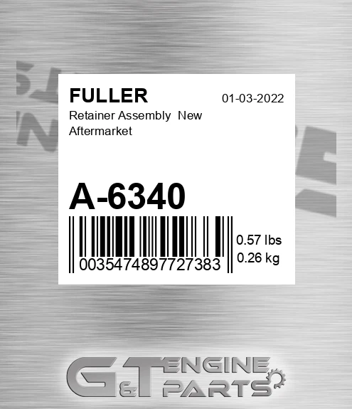 A-6340 Retainer Assembly New Aftermarket