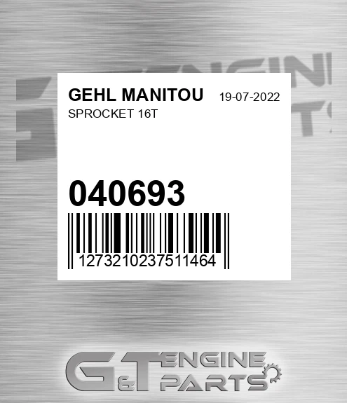040118 SPKT ASY 17T made to fit Gehl Manitou | Price: $178.59.