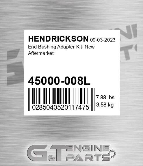 45000-008L End Bushing Adapter Kit New Aftermarket