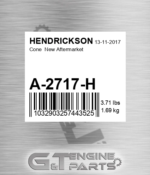 A-2717-H Cone New Aftermarket