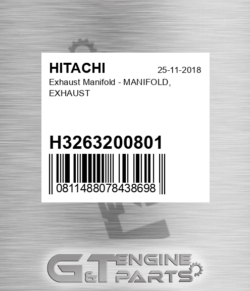 H3263200801 Exhaust Manifold - MANIFOLD, EXHAUST