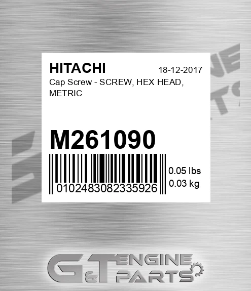 M261090 Cap Screw - SCREW, HEX HEAD, METRIC