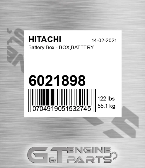 6021898 Battery Box - BOX,BATTERY