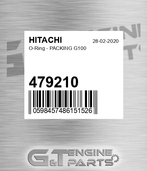 479210 O-Ring - PACKING G100
