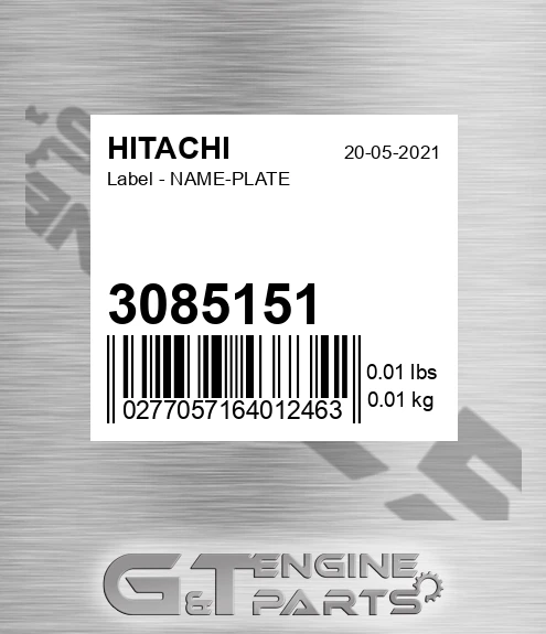 3085151 Label - NAME-PLATE