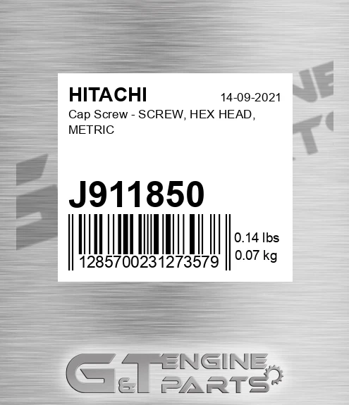 J911850 Cap Screw - SCREW, HEX HEAD, METRIC