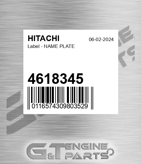 4618345 Label - NAME PLATE