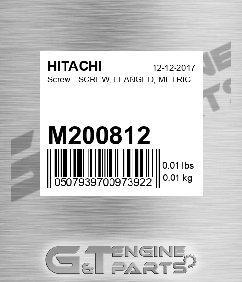 M200812 Screw - SCREW, FLANGED, METRIC