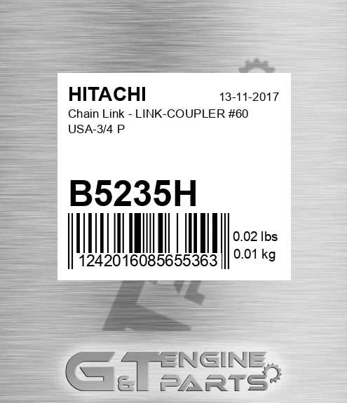 B5235H Chain Link - LINK-COUPLER #60 USA-3/4 P