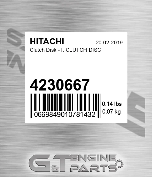 4230667 Clutch Disk - I. CLUTCH DISC