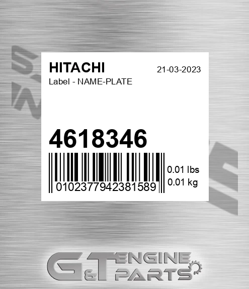4618346 Label - NAME-PLATE