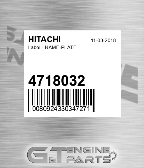 4718032 Label - NAME-PLATE
