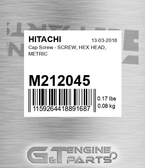 M212045 Cap Screw - SCREW, HEX HEAD, METRIC