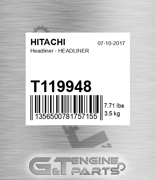 T119948 Headliner - HEADLINER