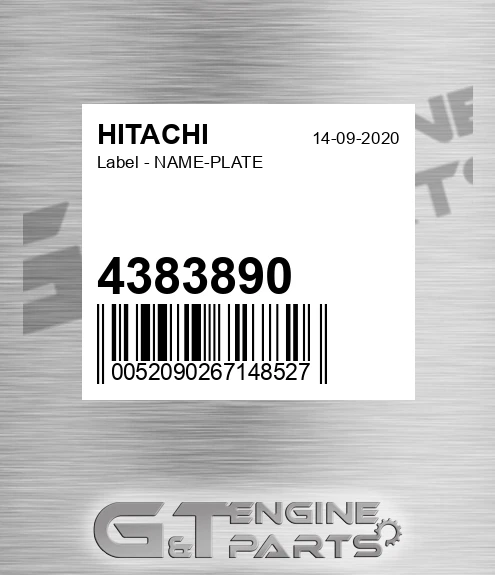 4383890 Label - NAME-PLATE