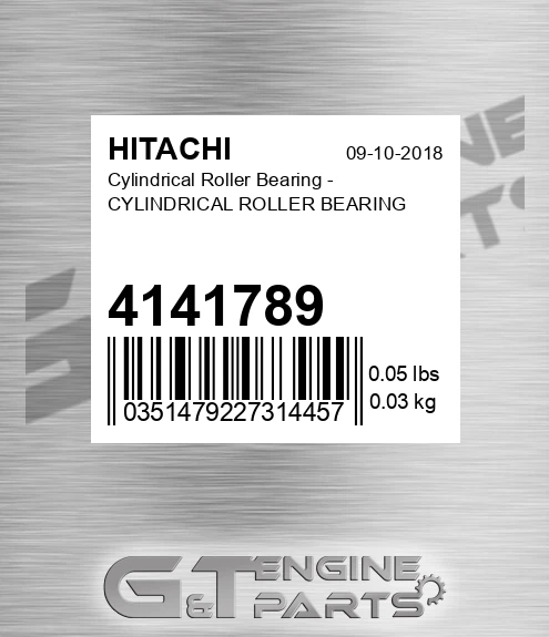 4141789 Cylindrical Roller Bearing - CYLINDRICAL ROLLER BEARING