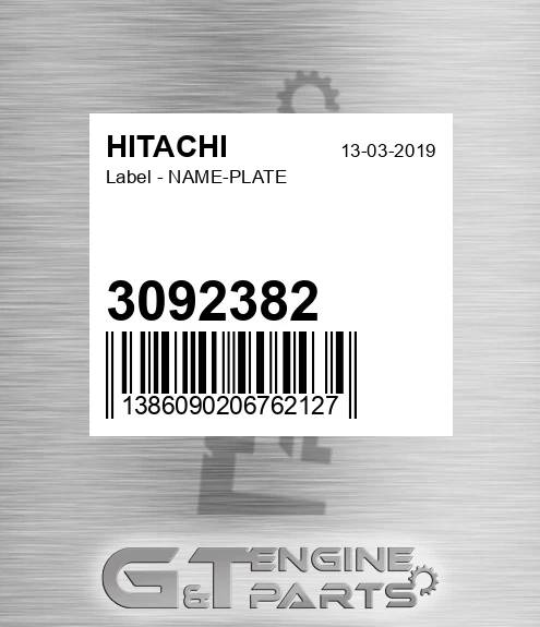 3092382 Label - NAME-PLATE