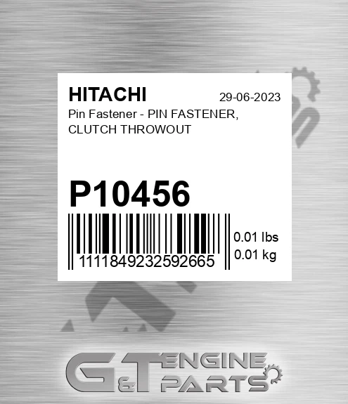 P10456 Pin Fastener - PIN FASTENER, CLUTCH THROWOUT
