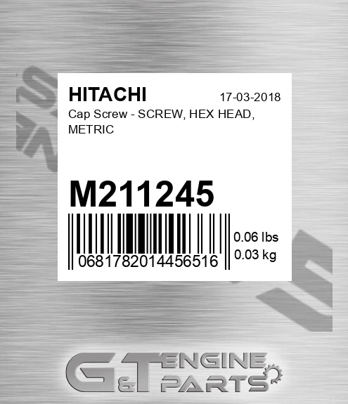 M211245 Cap Screw - SCREW, HEX HEAD, METRIC