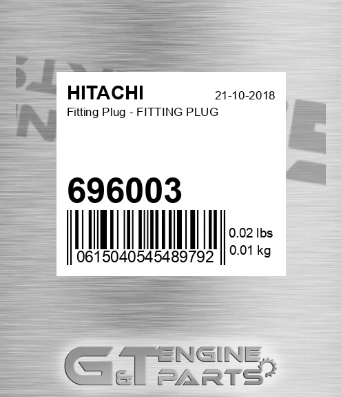 696003 Fitting Plug - FITTING PLUG