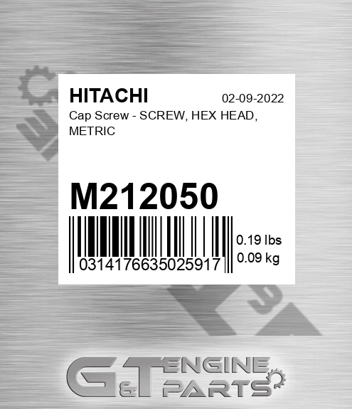 M212050 Cap Screw - SCREW, HEX HEAD, METRIC