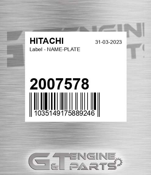 2007578 Label - NAME-PLATE