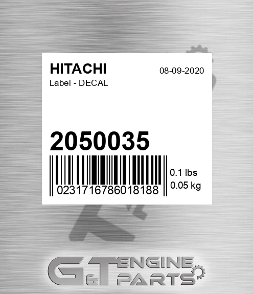 2050035 Label - DECAL