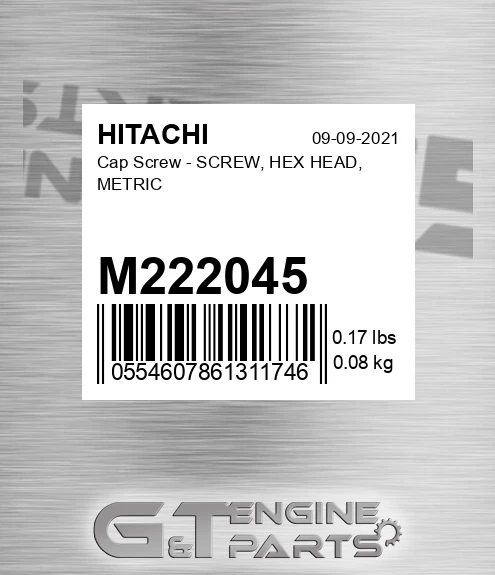 M222045 Cap Screw - SCREW, HEX HEAD, METRIC