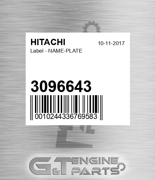 3096643 Label - NAME-PLATE
