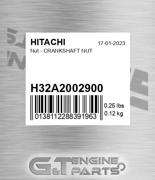 H32A2002900 Nut - CRANKSHAFT NUT