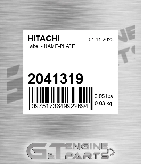 2041319 Label - NAME-PLATE