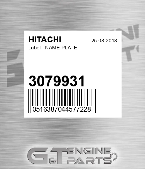 3079931 Label - NAME-PLATE