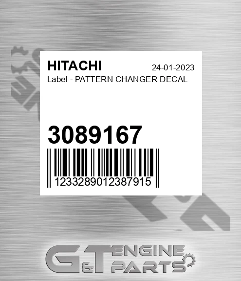 3089167 Label - PATTERN CHANGER DECAL