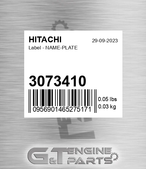 3073410 Label - NAME-PLATE