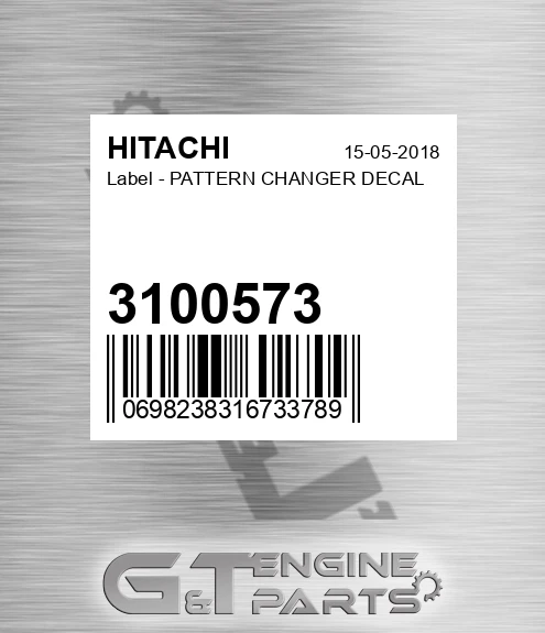 3100573 Label - PATTERN CHANGER DECAL