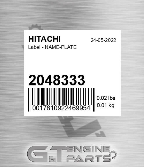 2048333 Label - NAME-PLATE