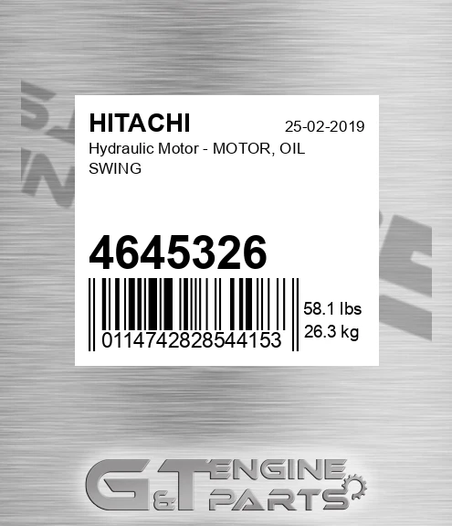 4645326 Hydraulic Motor - MOTOR, OIL SWING